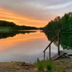 Foto de la puesta de sol durante una excursión organizada en el Parque Nacional de Tyresta