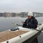 Arriving back at the kayak base on a quiet winter day