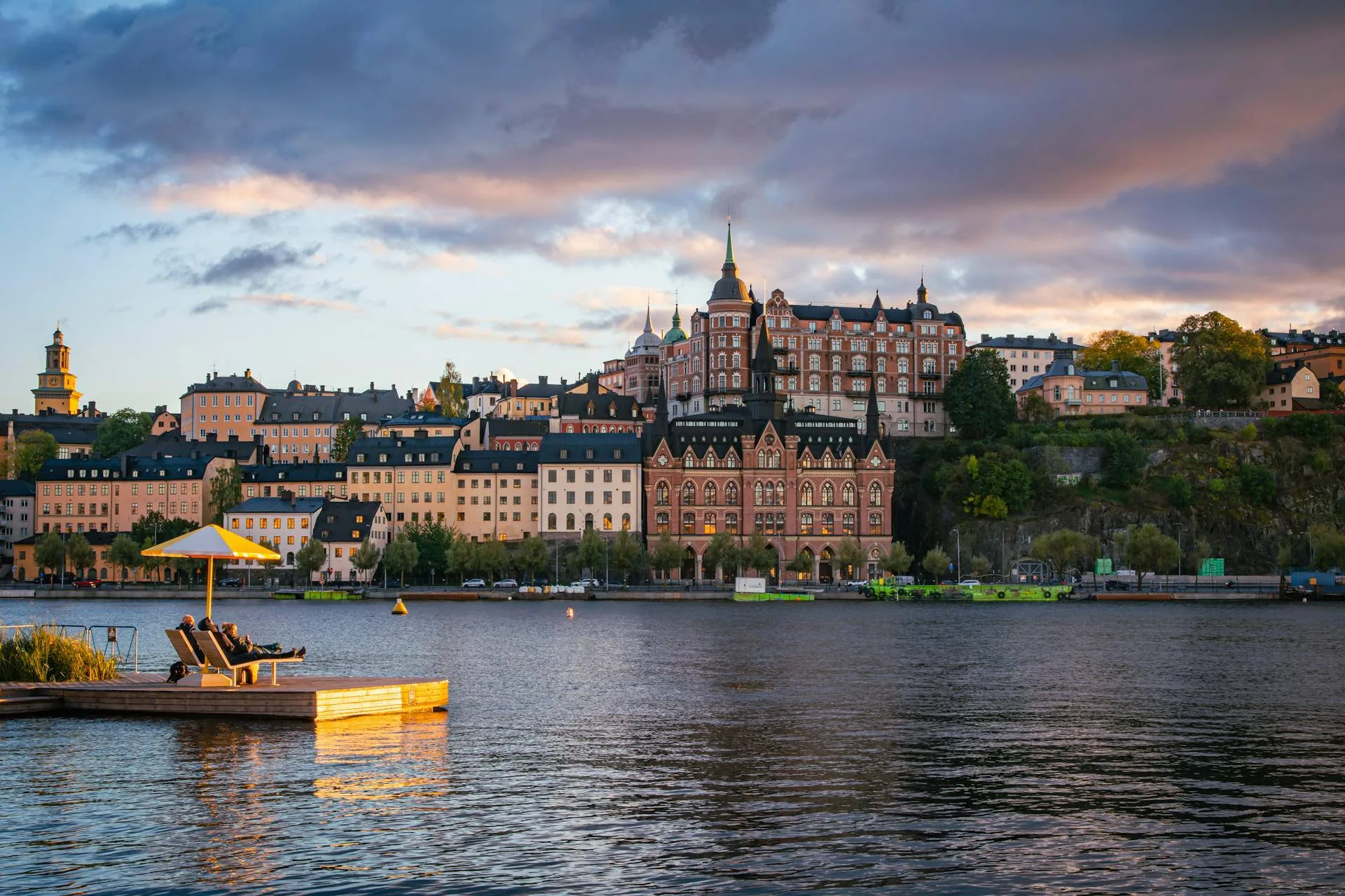 A kayak rental Station in the city centre of Stockholm