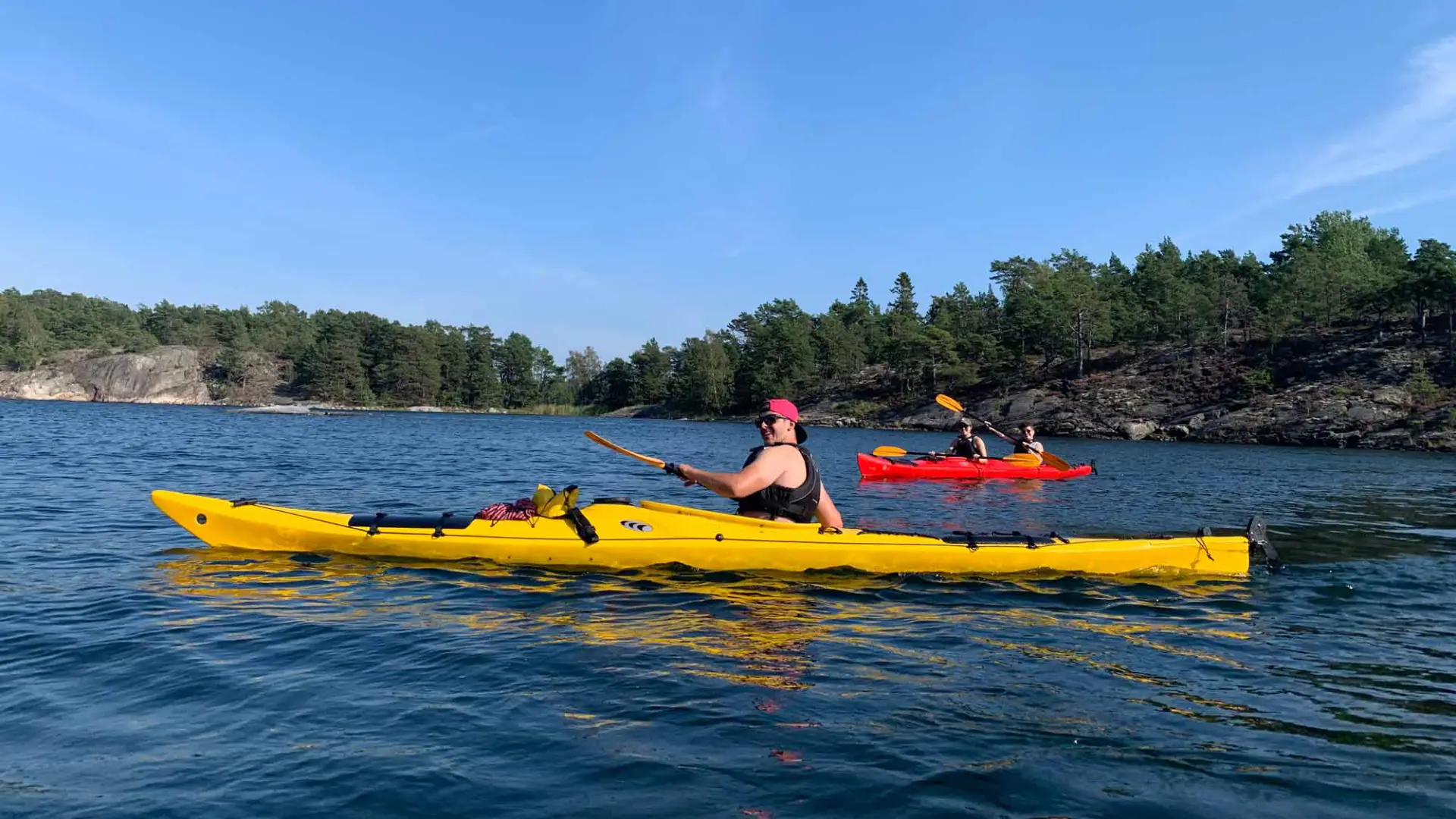 Tandem Kayak on a Guided Kayak Tour in Stockholm