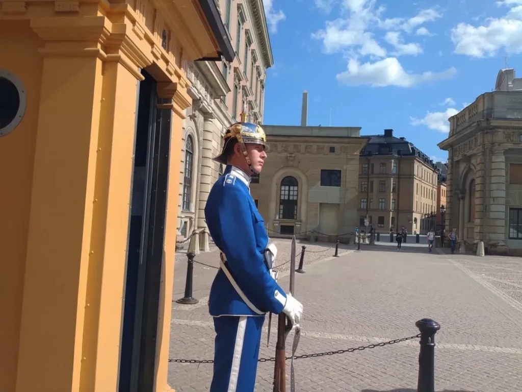 The Royal Palace Guard, photo taken during a walking tour in Stockholm